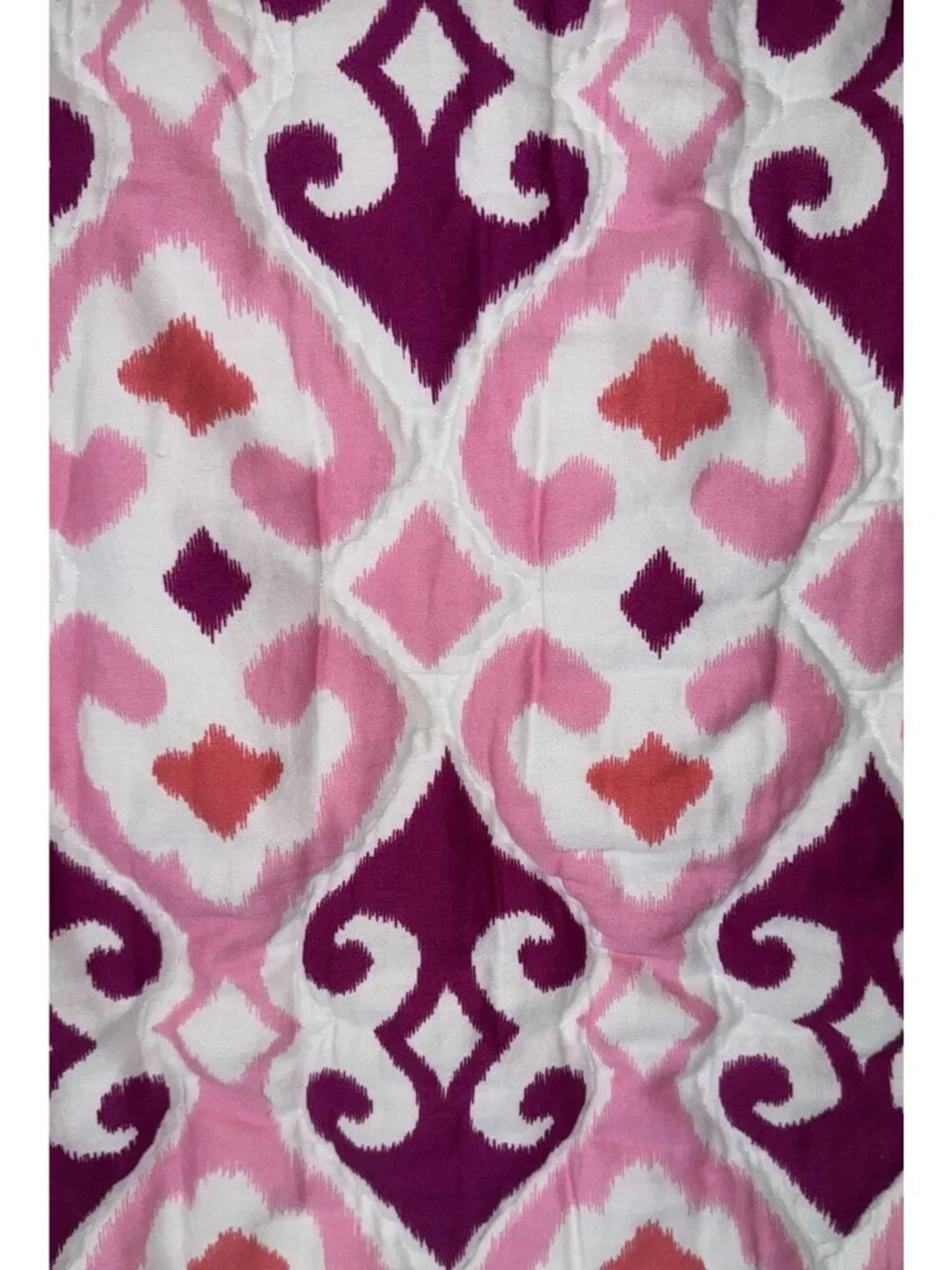 POTTERY BARN TEEN Gemma Ikat EURO Sham Purple Pink *Retired* EUC